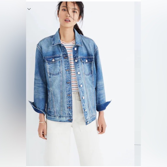 Madewell Jackets & Blazers - Madewell The Oversized Jean Jacket in Capstone Wash S